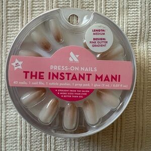 Olive & June The Instant Mani Press-On Nails - Pink Glitter Gradient